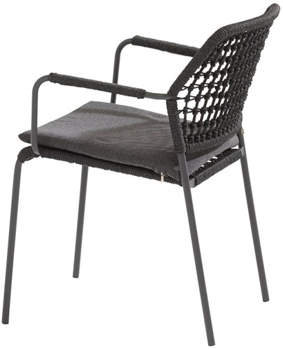 4 seasons outdoor barista dining chair rope antraciet bij kuhlkamp