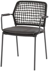 4 Seasons Outdoor Barista dining chair, rope, antraciet