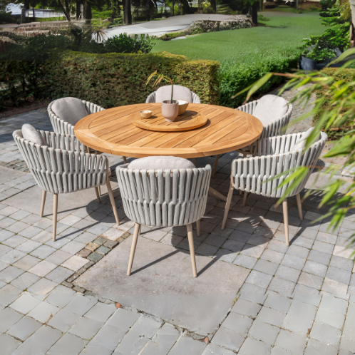 4SO Taste Eva dining set met Prado tafel - Latte - diam. 160 cm-2