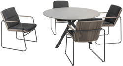 4SO Taste Parma dining set met Locarno tafel - diam. 130 cm
