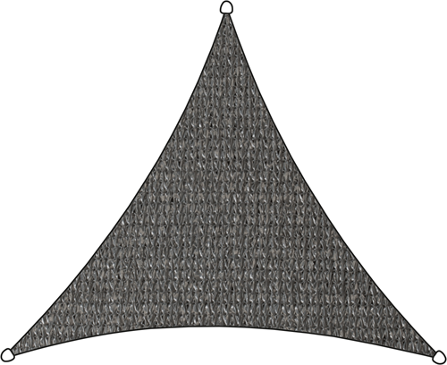 Livin'outdoor schaduwdoek Iseo, driehoek, afm. 3,6 x 3,6,m - antraciet