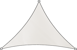 Livin'outdoor schaduwdoek Como, driehoek, afm. 3 x 2.5 x 2,5 m - wit