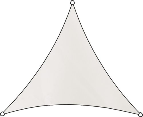 Livin'outdoor schaduwdoek Como, driehoek, afm. 3,6 x 3,6 m - wit