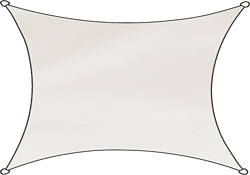 Livin'outdoor schaduwdoek Como, rechthoek, afm. 3 x 4 m - wit