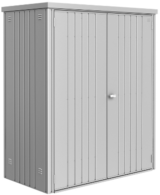 Biohort metalen tuinkast - afm. 155 x 83 cm - hoogte: 182 cm - zilver metallic