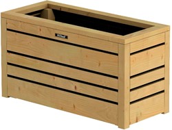 Hillhout Flux bloembak Excellent 38, afm. 70 x 30 x 38 cm (bxdxh), groen geïmpregneerd vuren