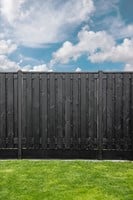 Tuinscherm 21-planks, zwart gespoten grenen-2