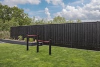 Tuinscherm 21-planks, zwart gespoten grenen-3