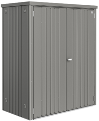 Biohort metalen tuinkast - afm. 155 x 83 cm - hoogte: 182 cm - kwartgrijs metallic
