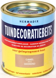 Hermadix tuindecoratiebeits, dekkend, nr. 711 camel, blik 0,75 liter