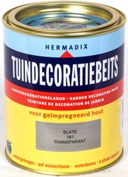 Hermadix tuindecoratiebeits, transparant, nr. 787 slate, blik 0,75 liter