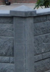 Betonnen paalornament met diamantkop, antraciet