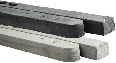 beton tussenpaal/eindpaal 10x10 x 270 cm, ruw, antraciet