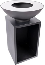 Redfire barbecue Onyx Classic met houtopslag, gepoedercoat metaal, zwart, op=op