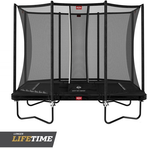 BERG regular trampoline Ultim Favorit, afm. 280 x 190 cm met veiligheidsnet Comfort - zwart