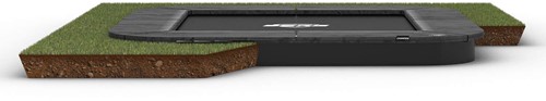 BERG Sports flatground trampoline Ultim Champion, 200 x 200 cm, grijs, zonder veiligheidsnet
