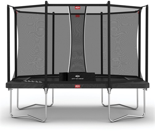 BERG regular trampoline Ultim Favorit, afm. 330 x 220 cm met veiligheidsnet Comfort - grijs