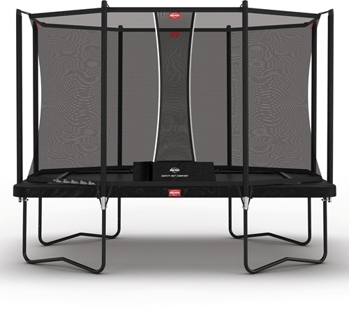 BERG regular trampoline Ultim Favorit, afm. 330 x 220 cm met veiligheidsnet Comfort - zwart