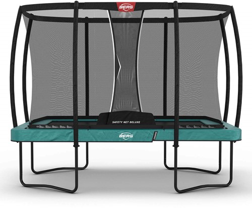 BERG regular trampoline Ultim Champion, afm. 330 x 220 cm. - veiligheidsnet DeLuxe - groen