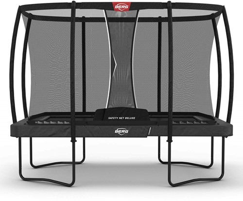 BERG regular trampoline Ultim Champion, afm. 330 x 220 cm. -  veiligheidsnet DeLuxe - grijs