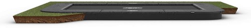 BERG Sports flatground trampoline Ultim Champion, 330 x 220 cm, zonder veiligheidsnet - grijs