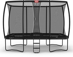 BERG regular trampoline Ultim Champion, afm.  410 x 250 cm. - veiligheidsnet DLX XL - zwart, showmodel