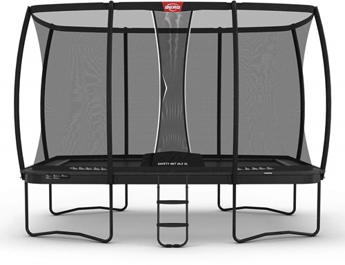 BERG regular trampoline Ultim Champion, afm. 500 x 300 cm met veiligheidsnet DLX XL - grijs