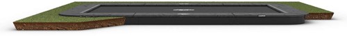 BERG Sports flatground trampoline Ultim Champion, afm. 500 x 300 cm, zonder veiligheidsnet - grijs