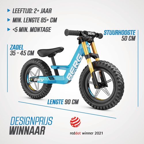BERG Biky Cross loopfiets met handrem, blauw-3
