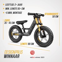 BERG Biky Cross loopfiets met handrem, grijs-3