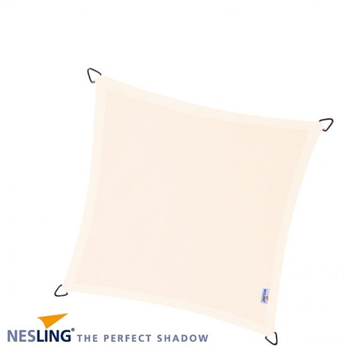 Nesling/Platinum Sun&Shade Dreamsail schaduwdoek, vierkant, afmeting 5 x 5 m, creme