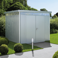 Biohort metalen berging Highline H4 - 275 x 275 cm - enkele deur - zilver metallic-2