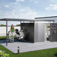 Biohort metalen berging Highline H5 - 275 x 315 cm - enkele deur - donkergrijs metallic-2