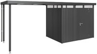 Biohort metalen berging Highline H2 - 275 x 195 cm - dubbele deur - donkergrijs metallic-3