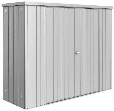 Biohort metalen tuinkast - afm. 230 x 83 cm - hoogte: 182 cm - zilver metallic