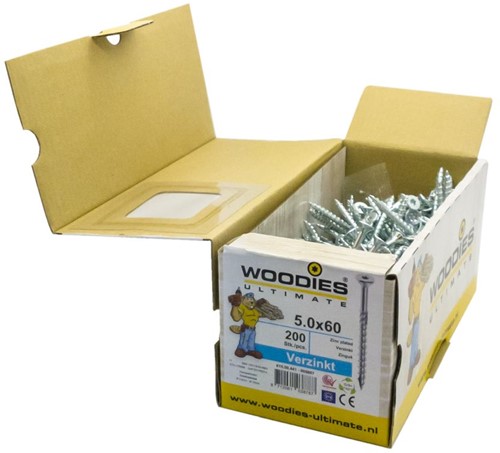 Woodies verpakking, open