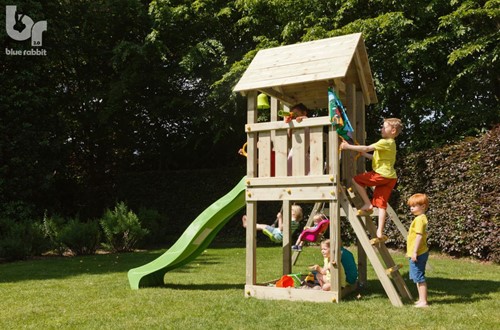 Blue Rabbit 2.0 - speeltoren Kiosk, incl. houtpakket en glijbaan-2
