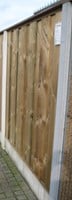 hout/betonschutting 12x12-systeem, plm. 200 cm hoog - per 1,9 m (plm.)-2