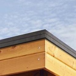 Daktrim zwart - t/m 560 x 350 cm - recht