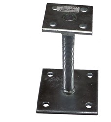 Verstelbare vloerpaalhouder, verzinkt, 70x70x6 mm