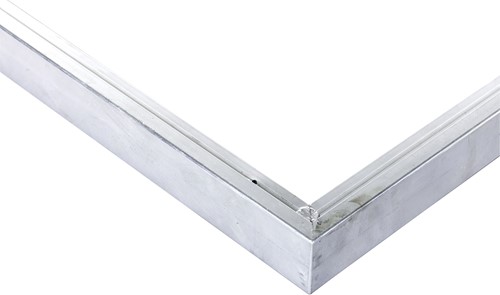 Daktrim recht voor tuinhuis/overkapping plat dak t/m 1250 x 600 cm, aluminium