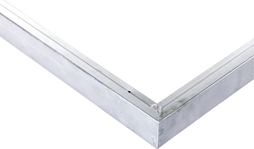 Daktrim recht voor tuinhuis/overkapping plat dak t/m 1500 x 600 cm, aluminium