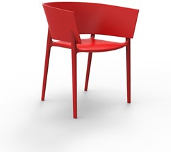 Vondom Africa stoel, afm. 58 x 53 x 75 cm, rood