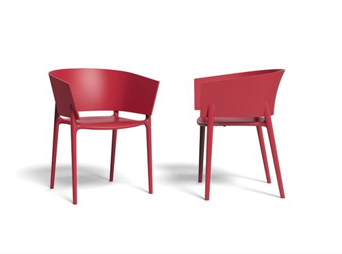 Vondom Africa stoel, afm. 58 x 53 x 75 cm, rood-2