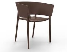 Vondom Africa stoel, afm. 58 x 53 x 75 cm, zwart