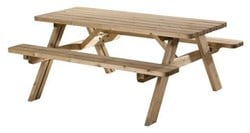 Geimpregneerde picknicktafel  - 180 x 74 cm - opklapbare zittingen