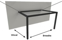 Aluminium pergola aanbouw. OP MAAT - 501 t/m 550 cm - 351 t/m 400 cm