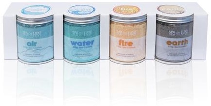 AquaFinesse Spa de Luxe Crystals, badzout voor in spa, per set van 4 geuren