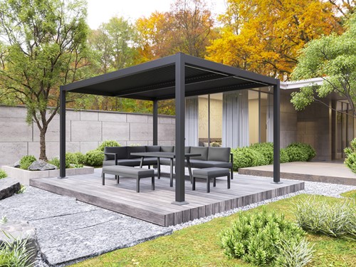 Sens-Line - Aluminium pergola Cobana - 4 x 4 m - antraciet