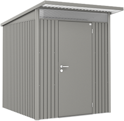 Biohort metalen berging AvantGarde A1 - 180x220 cm  - enkele deur - kwartgrijs metallic